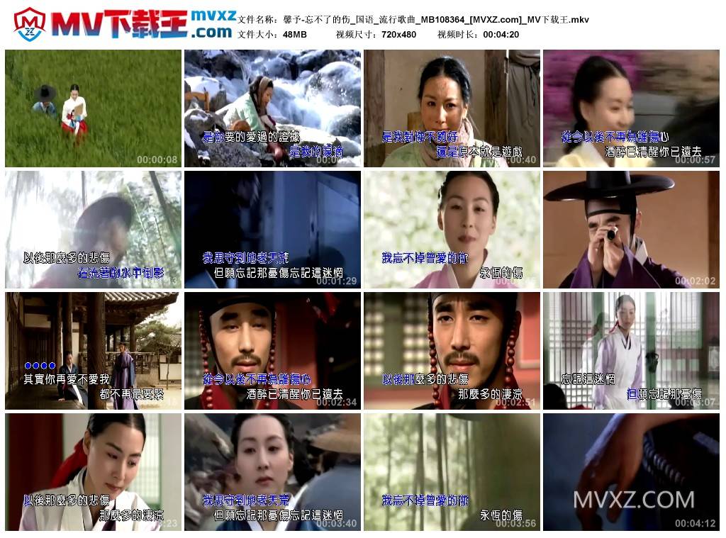 馨予-忘不了的伤_国语_流行歌曲_MB108364